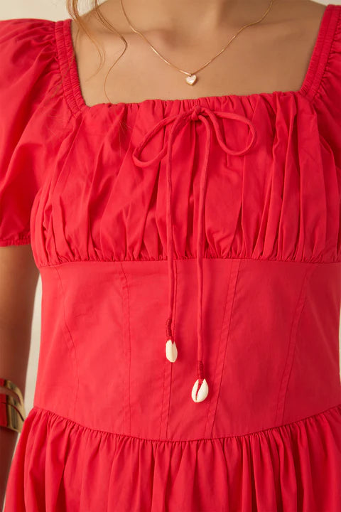 100% Cotton Voluminous Midi Dress